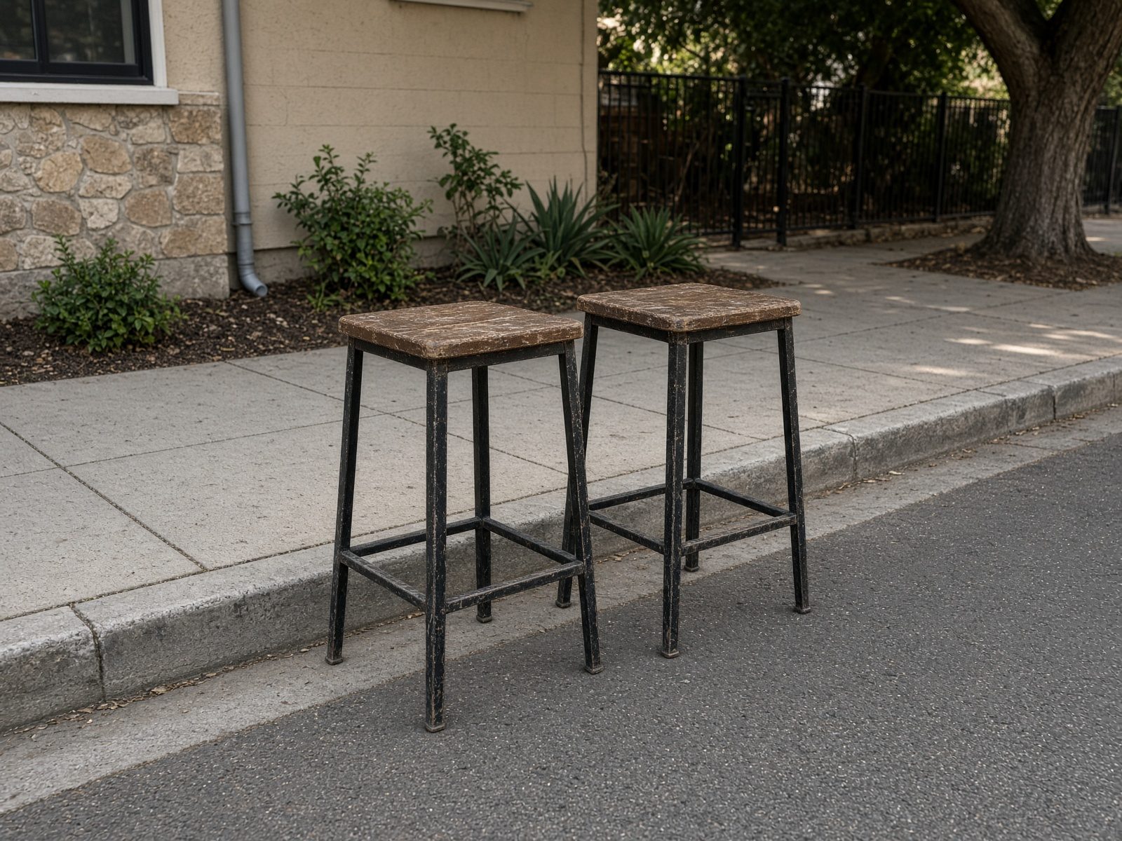 Bar stool staged for San Diego furniture removal