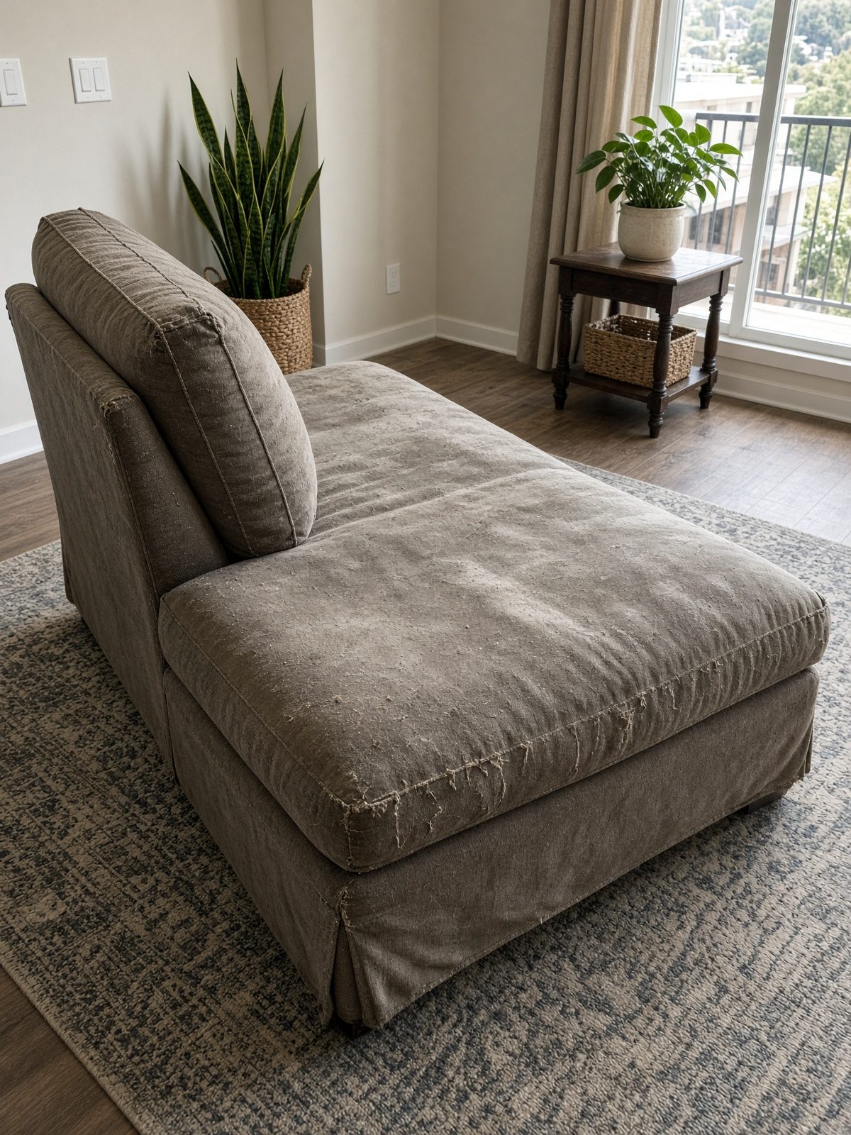 Chaise lounge ready for haul-away in San Diego