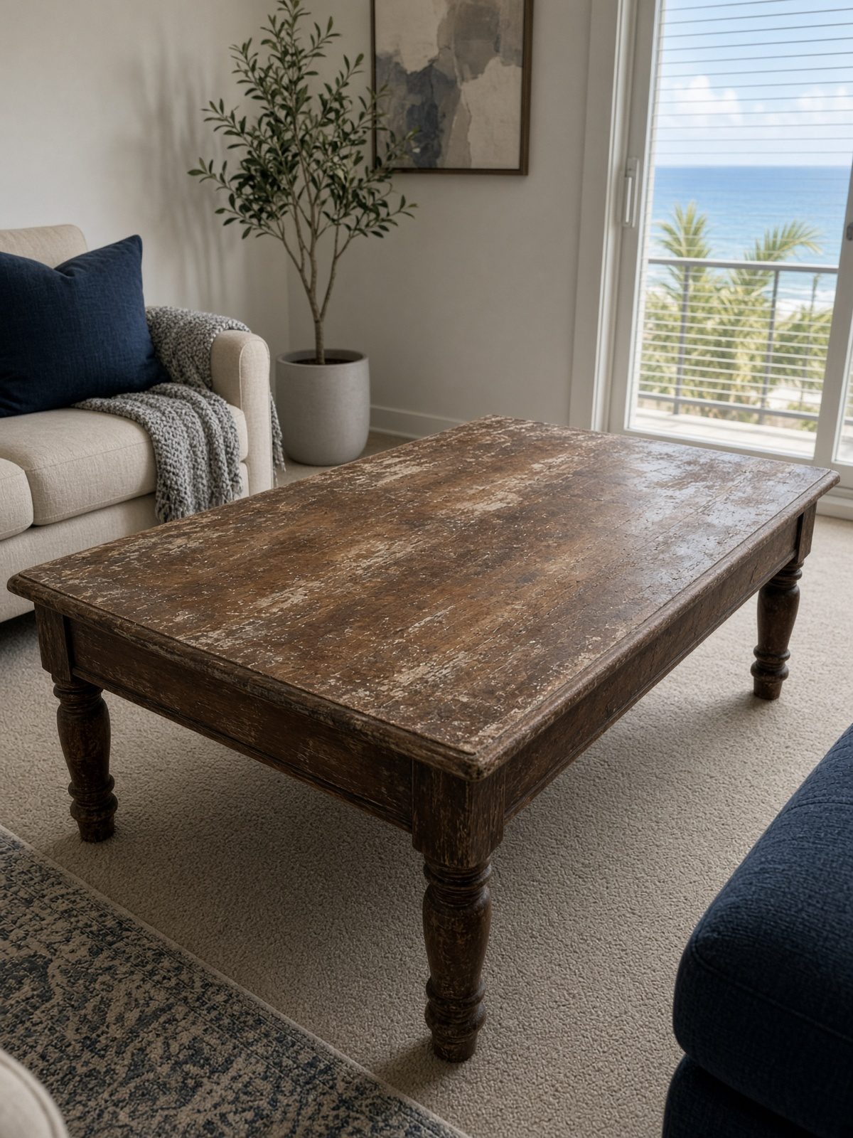 Coffee table ready for haul-away in San Diego