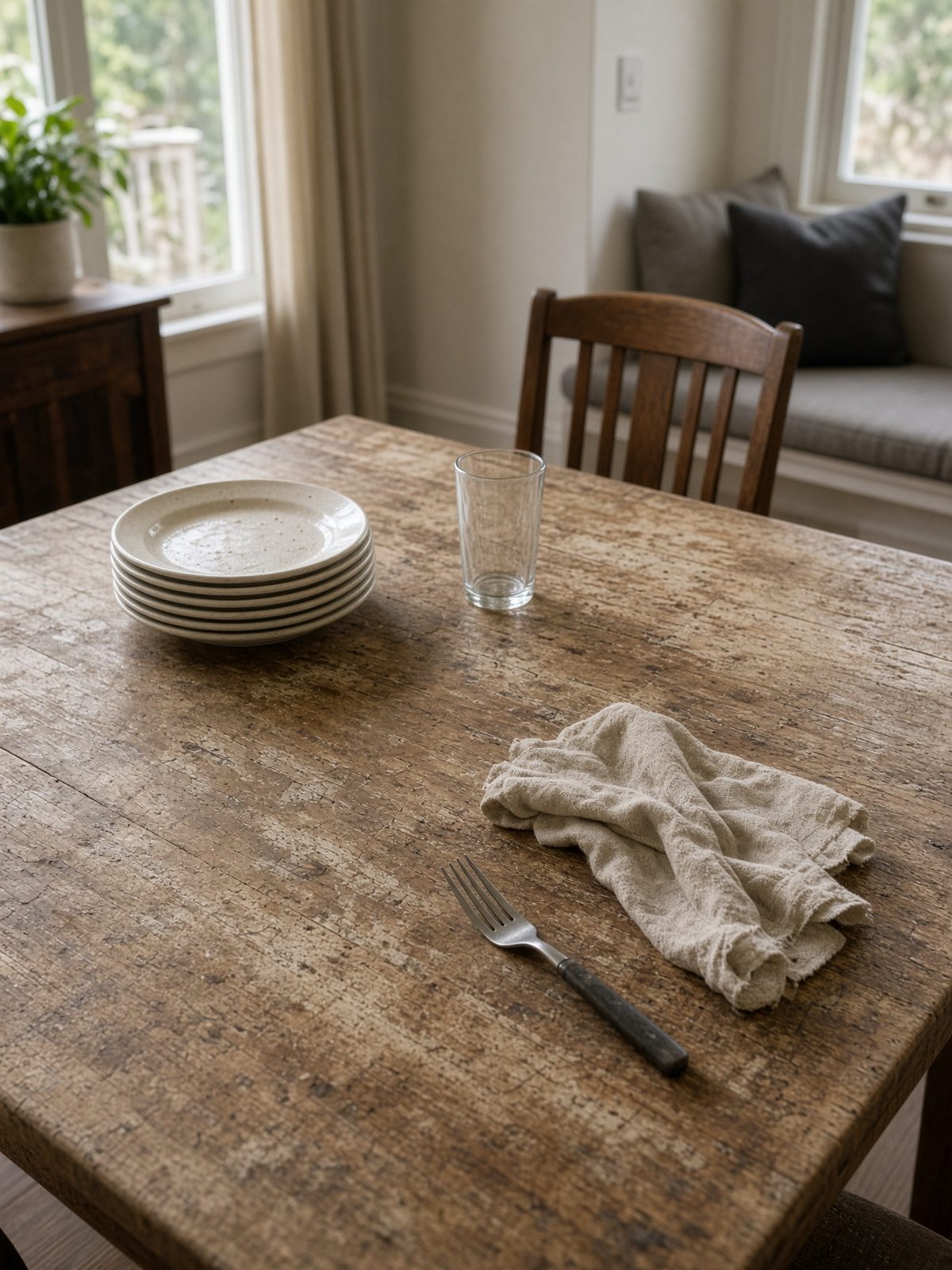 Dining table ready for haul-away in San Diego