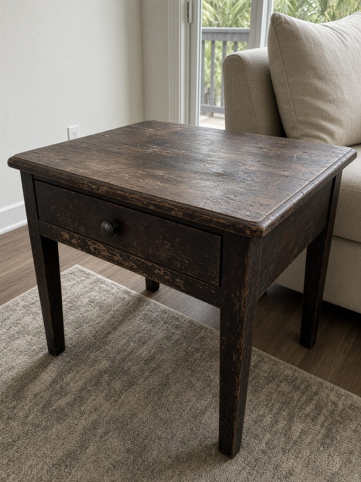 End table ready for haul-away in San Diego