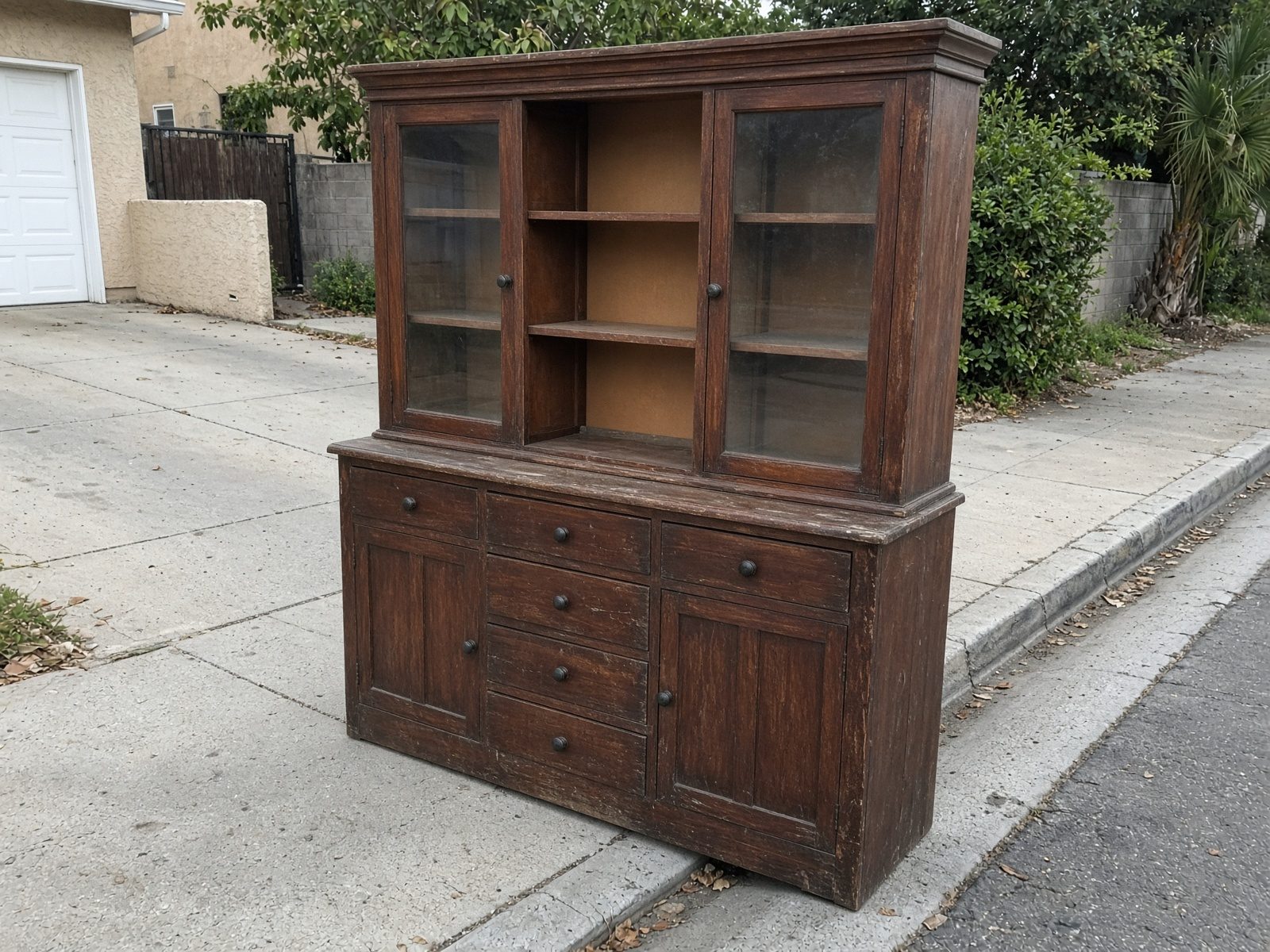 Hutch staged for San Diego furniture removal