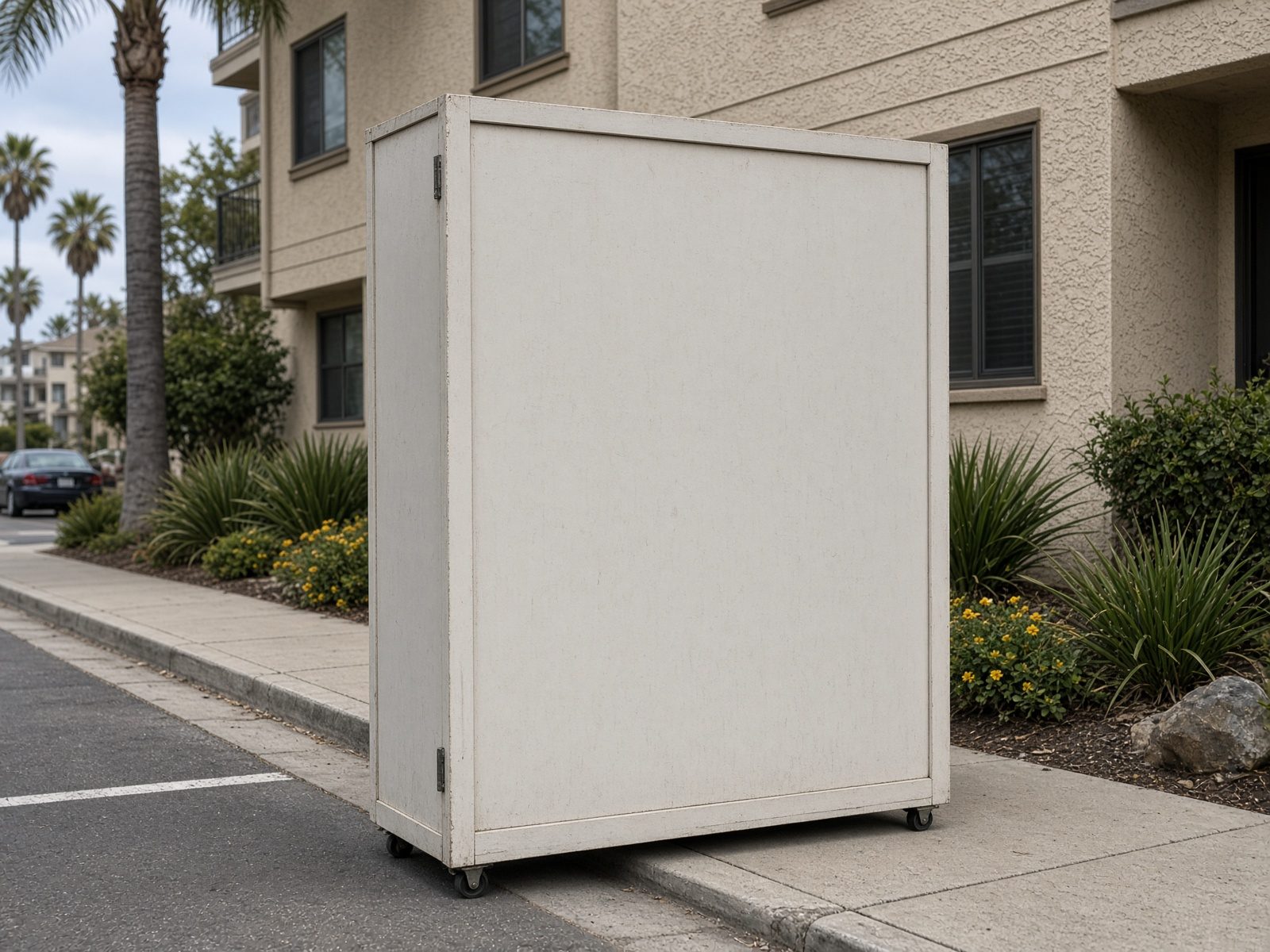Murphy bed staged for San Diego furniture removal