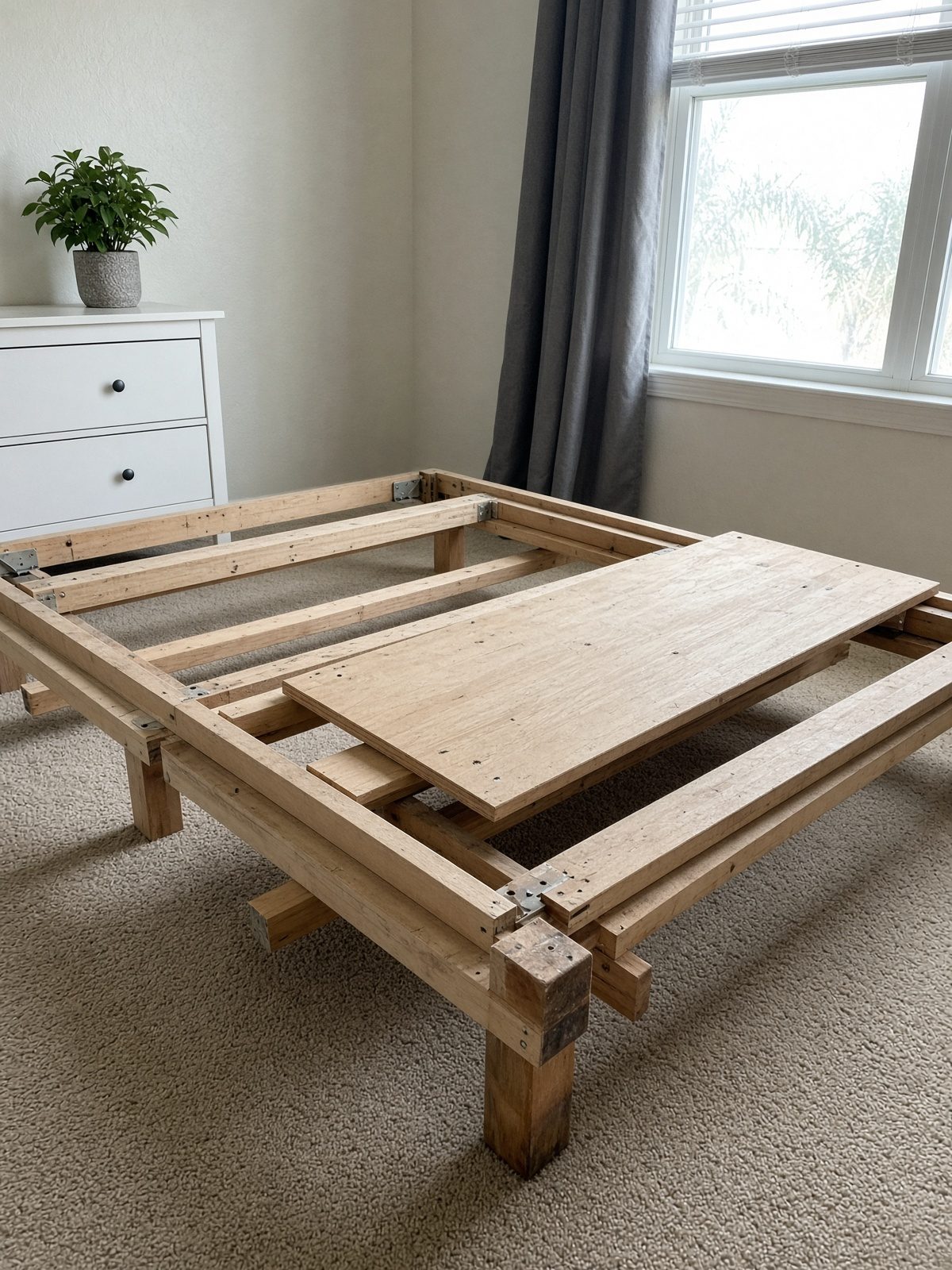 Platform bed ready for haul-away in San Diego