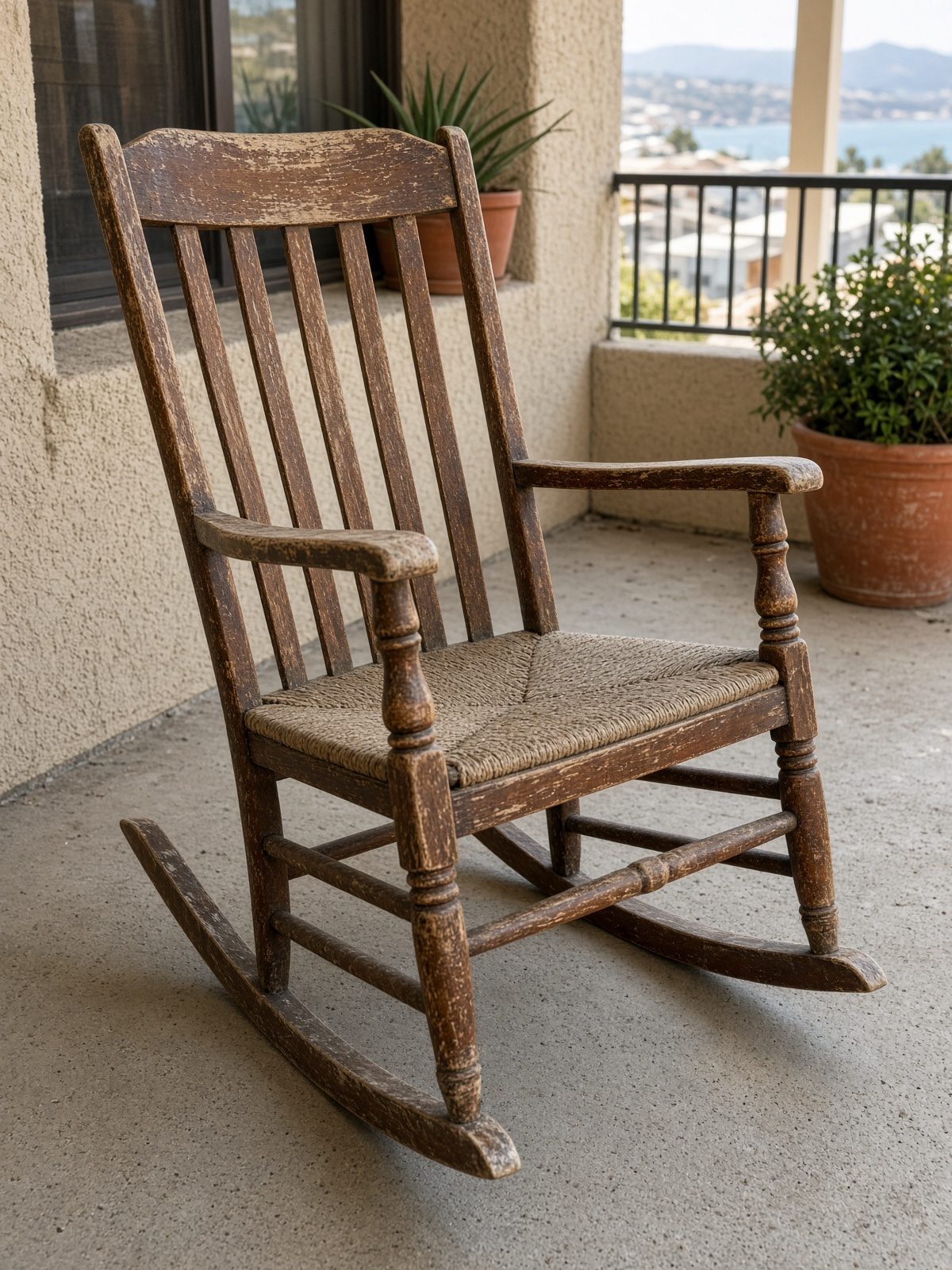 Rocking chair ready for haul-away in San Diego