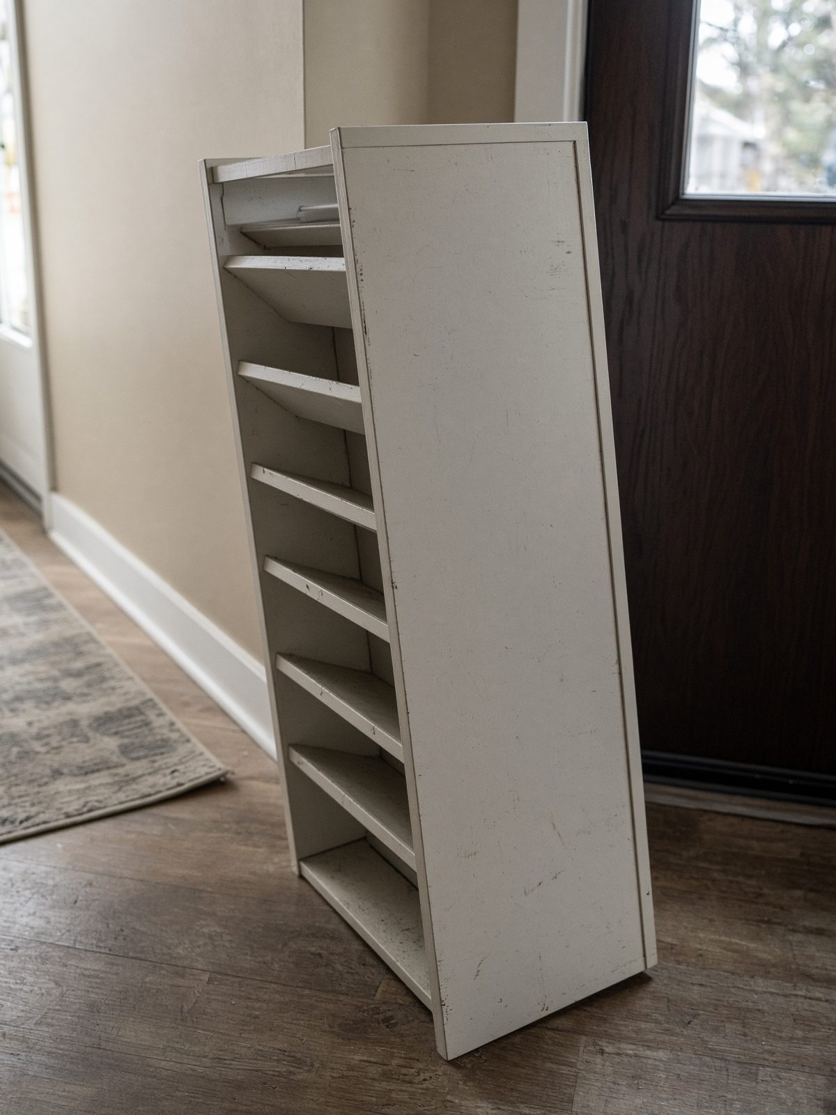 Shoe cabinet ready for haul-away in San Diego