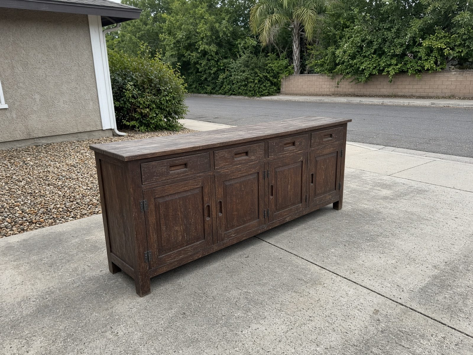 Sideboard staged for San Diego furniture removal