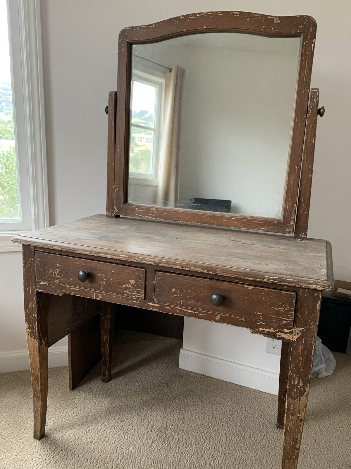 Vanity table ready for haul-away in San Diego