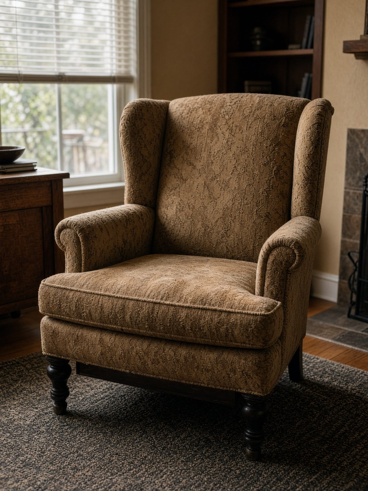Wingback chair ready for haul-away in San Diego